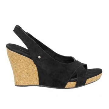 cheap Black Hazel Ugg Sandals