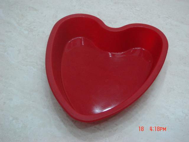 silicone heart shaped pan