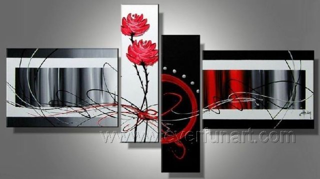 Flower Abstract Canvas Painting