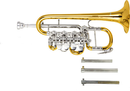 Rotary piccolo trumpet