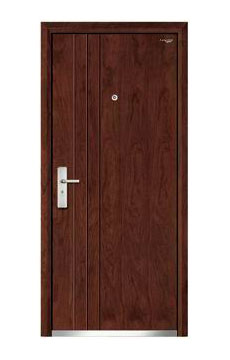 Flat Steel Wooden Armored Door 