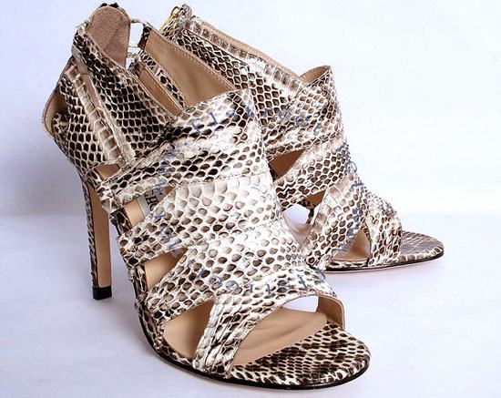 JIMMY CHOO snakeskin vein sandals JC607 