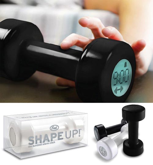 Shape Up Alarm Clock Dumbbell Won't Shut up 'Til Y