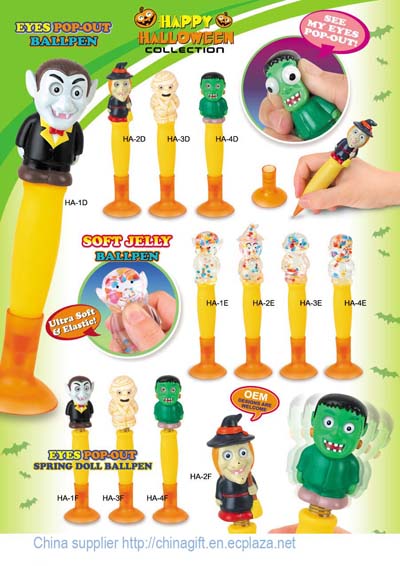 Eye pop out hallowmas toy pen