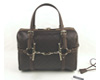 85 th dark coffee monogram leather handbag 1