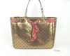 gold monogram leather handbag 153034