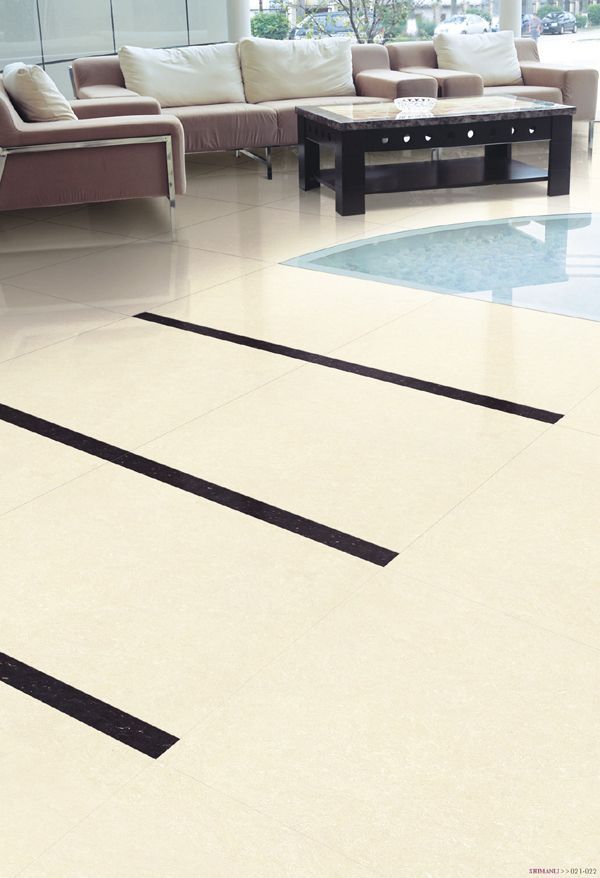 Polished porcelain tile