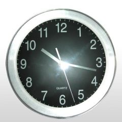 Large Chrome Rimmed Wall Clock