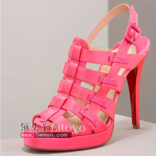  Christian Louboutin Platform Cage Sandal- PINK 