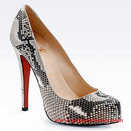  Christian Louboutin Rolando Python - Roccia Grey   QC245