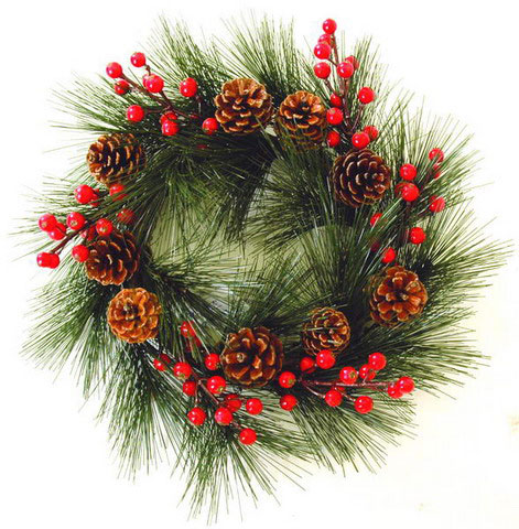 Needles Wreath With Berries