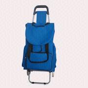 Folding wheeled shopping bags