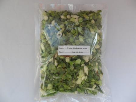 Freeze dried spring onion