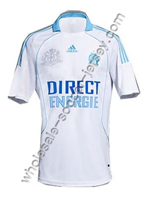 Marseilles 0809 home soccer jersey