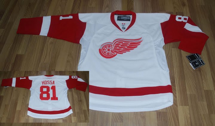 #81 hossa red wing white nhl jersey