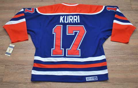 #17 KURRI navy Edmonton Oilers nhl jersey