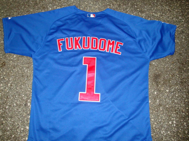 Chicago cubs#1Fukudome blue jersey