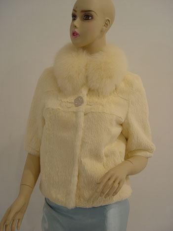 Rabbit Jacket with Fox Collar