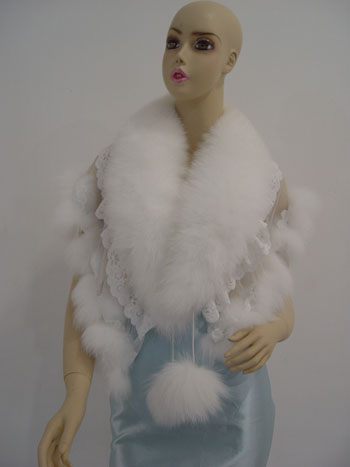 White Fox Fur Cape