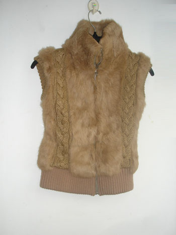 Knitted Rabbit Fur Cape