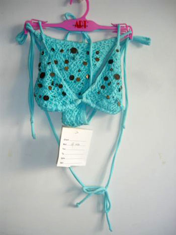 Hand Crocheted Striped Bikini