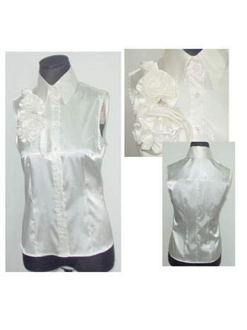 Sleeveless Satin Blouse