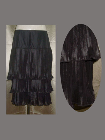 Crinkle Satin Skirt