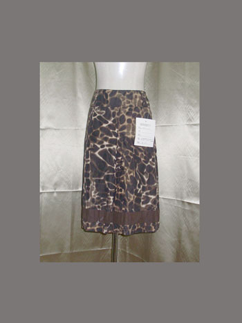 Ladies Print Satin Skirt