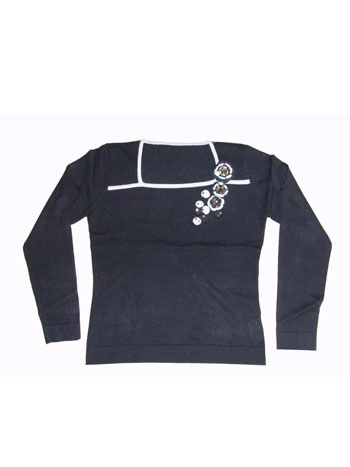 Square Neck Long Sleeve Sweater