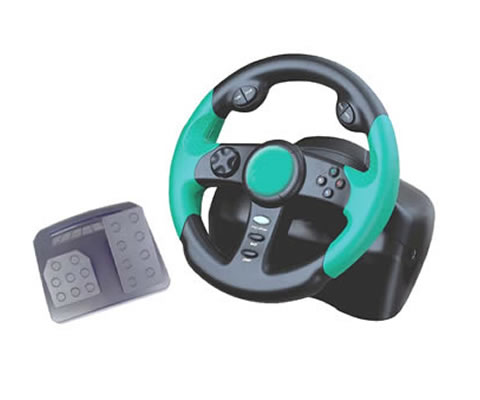 PS2&XBOX 2IN1 Racing Wheel