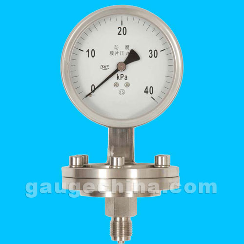 Stainless steel corrosive-proof diaphragm gauge