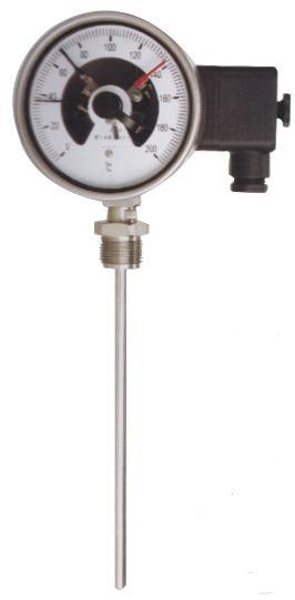 Electric connection bimetal thermometer