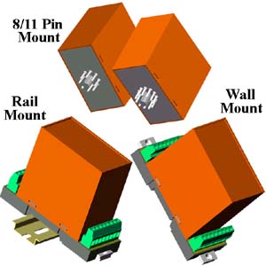 Tri-Mount Plastic Case (8/11 Pin, Rail & Wall Moun