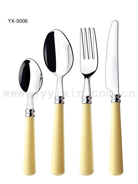 Plastic Handle Cutlery,Stainless Steel Tableware,F