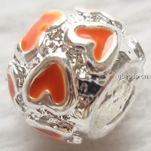 Enamel charm European beads pandora style with mid