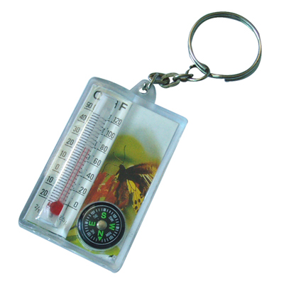 Keychain Compass Thermometer