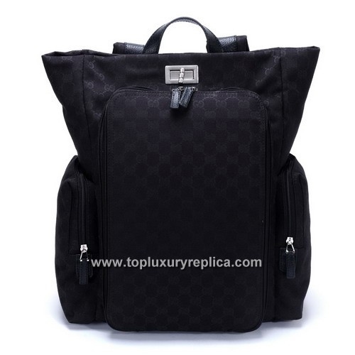 Gucci Backpack Diaper Bag Black 28551