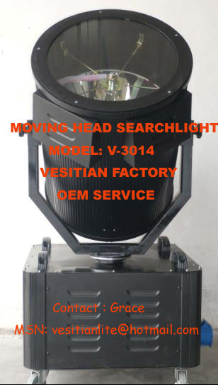 Moving head searchlight