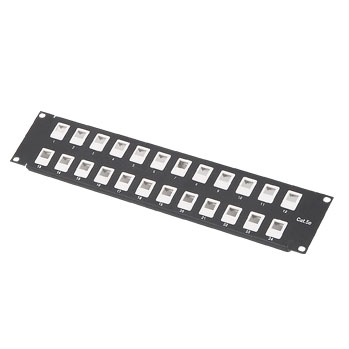 24 ports, Shielded Patch Panel, Wwiring panel