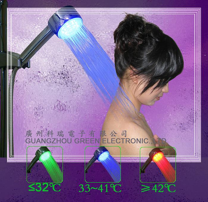 led shower head light with environmental protect