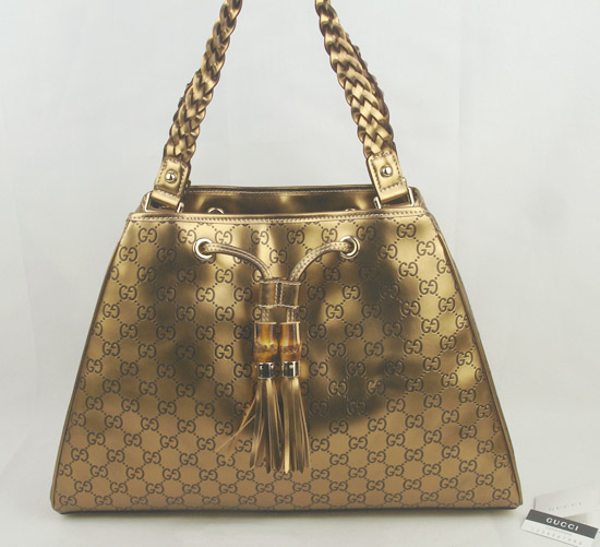 golden monogram leather handbag 170207