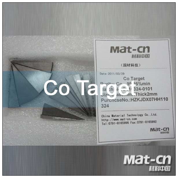 high quality pure metal taregt Co target 99.99%