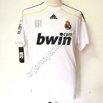 Real madrid 09-10 home soccer jersey