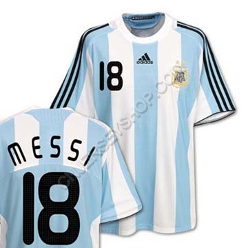 argentina 08-10 home Messi #18 soccer jersey