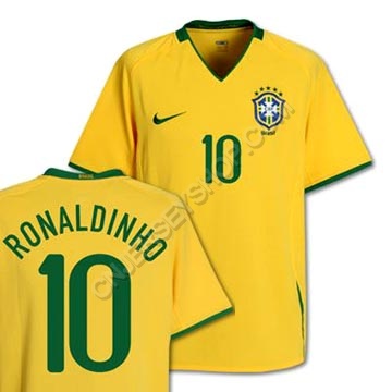 Brazil 08-10 home Ronaldinho #10 soccer jersey