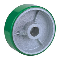  Polyurethane wheels with cast iron centre