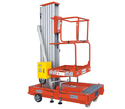 10m single mast aluminum lift 