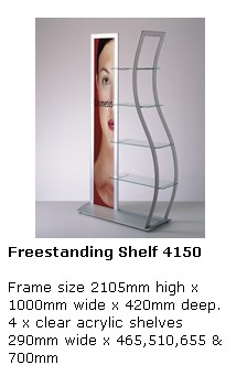 freestanding display shelf 