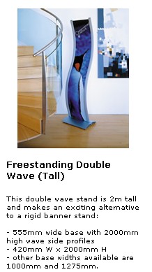 freestanding double wave 