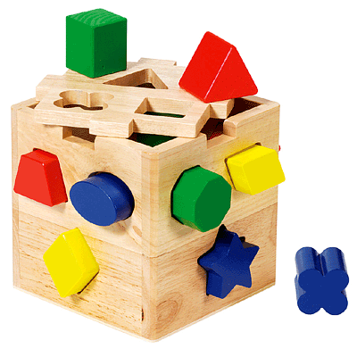 Shape sorting cube with  chunky , game ,puzzle 